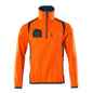 Fleece sweater with short zip microfleece jacket