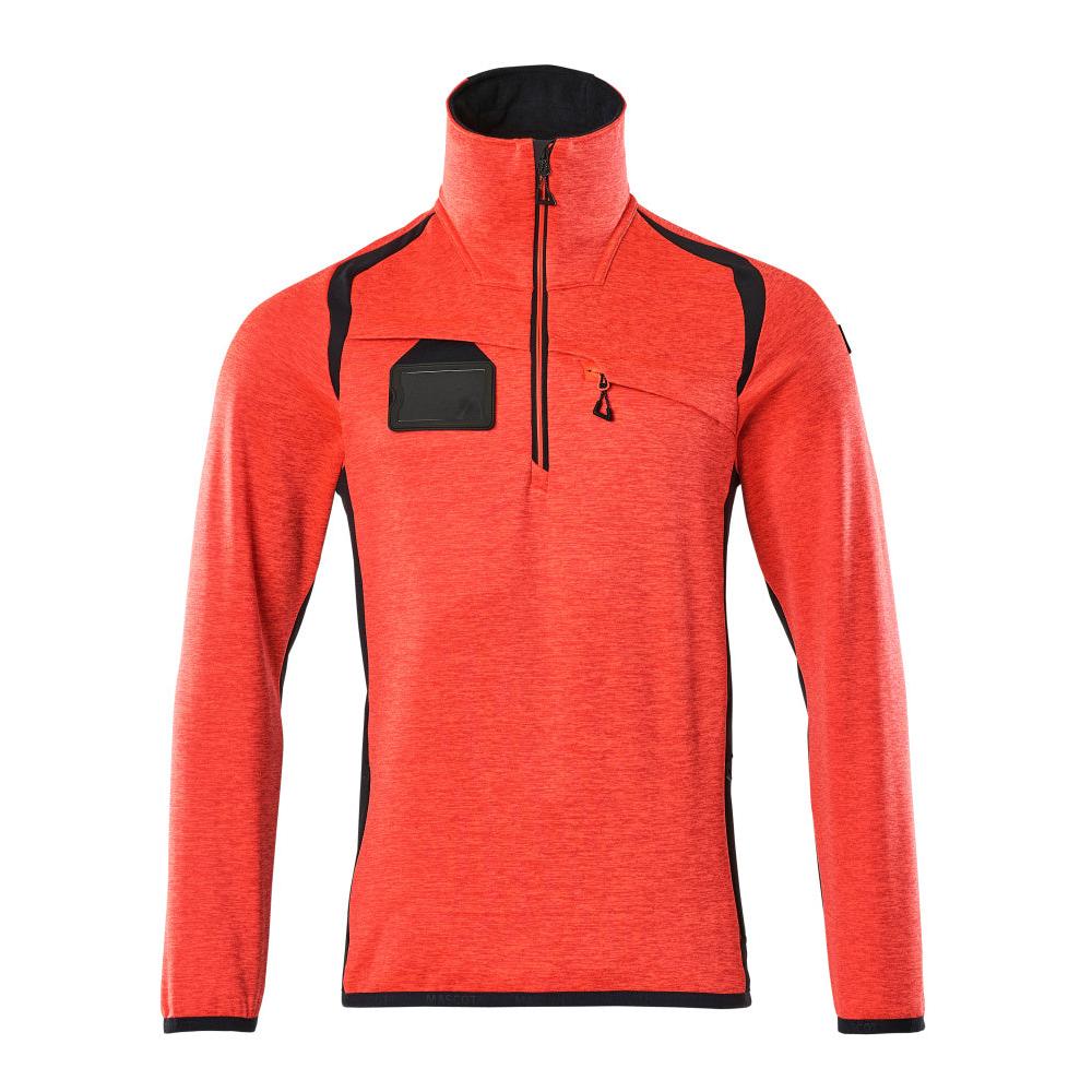 Fleecepullover mit kurzem Reißverschluss Microfleecejacke