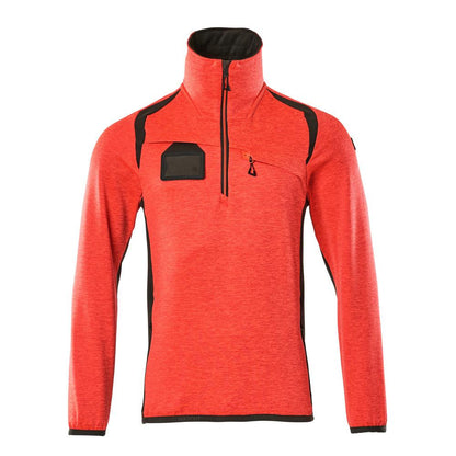Fleecepullover mit kurzem Reißverschluss Microfleecejacke