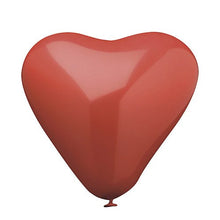 A PAPSTAR red "Heart" balloon (Ø 30 cm) from the 10-pack by PAPSTAR GmbH floats inflated against a simple white background.