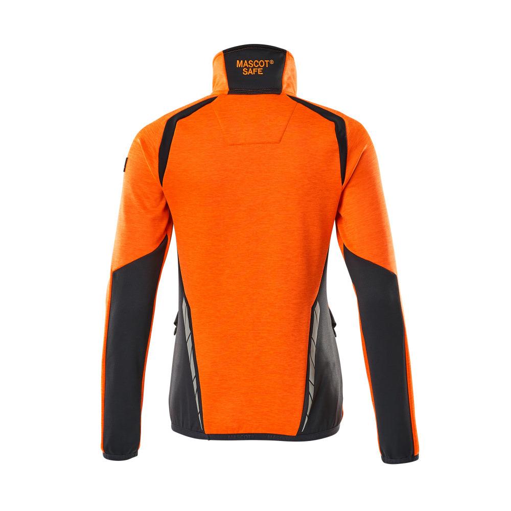 Fleecepullover mit kurzem Zipper, Damen Microfleecejacke