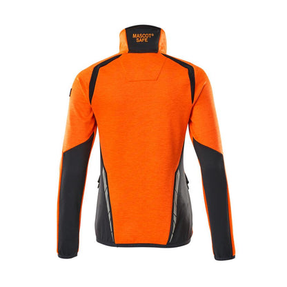 Fleecepullover mit kurzem Zipper, Damen Microfleecejacke