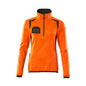 Fleece sweater with short zipper, women's microfleece jacket