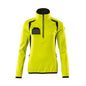 Fleece sweater with short zipper, women's microfleece jacket