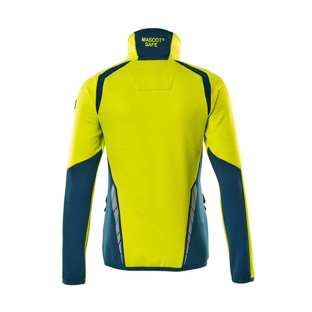 Fleecepullover mit kurzem Zipper, Damen Microfleecejacke