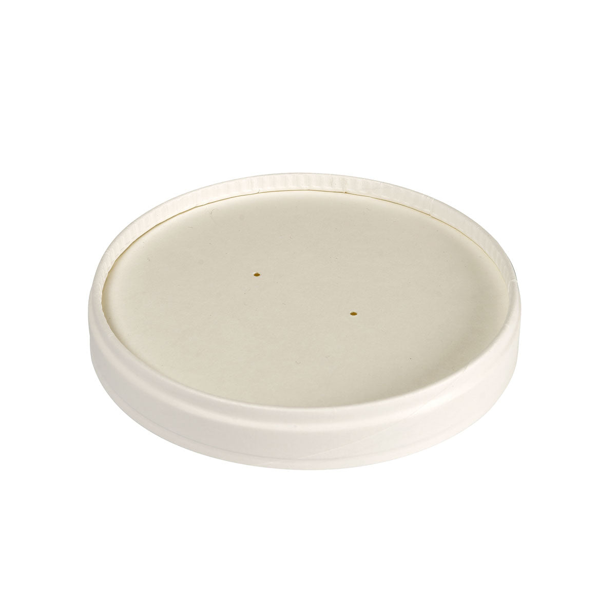 The SLIM Cardboard/PLA White Lid, 350/550/750/950 ml, from Duni GmbH (FSC-certified, 117x117x19 mm) is ideal as sustainable packaging or as an alternative to conventional lids—pack of 25.
