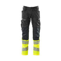 Pants with knee pockets, stretch inserts pants