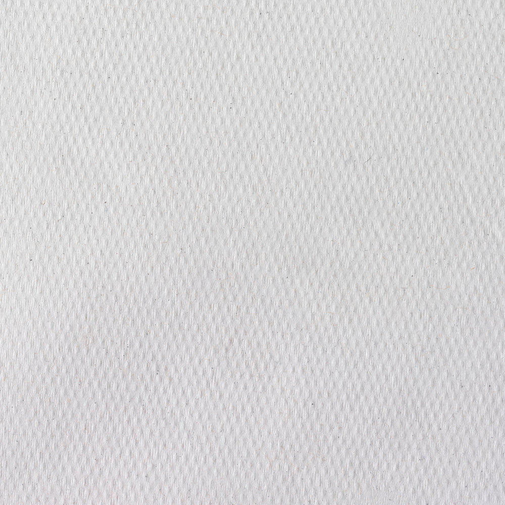 Nahaufnahme von Scott® Ärzterollen (38,00 cm x 51,00 cm) der Kimberly-Clark GmbH: weiße, strukturierte Oberfläche mit dezentem Diagonalgeflecht und kleinen Rillen, ideal für die hygienische Patientenversorgung auf medizinischen Untersuchungsliegen.