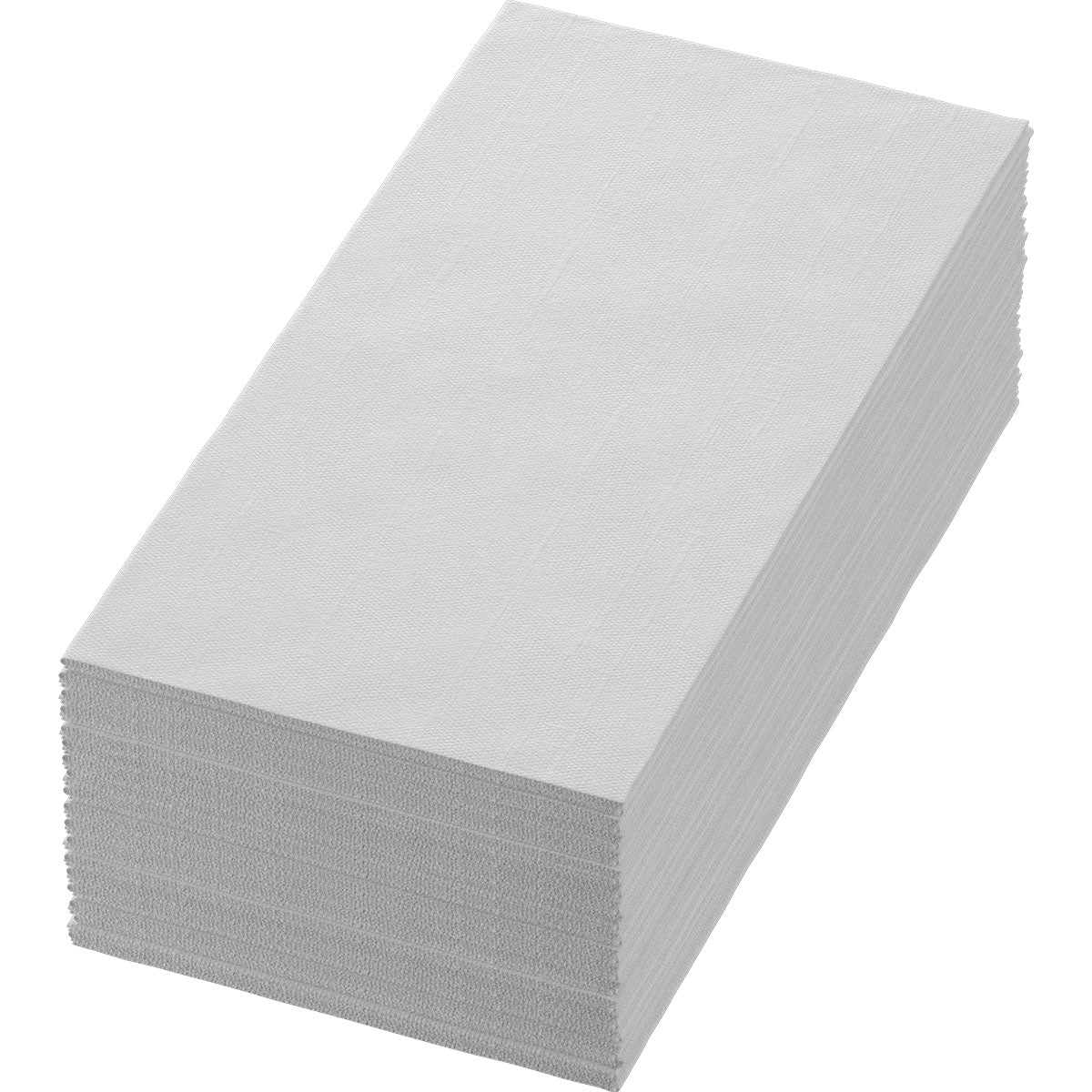 Against a plain background, a stack of Bio-Dunisoft napkins 40 x 40 cm 1/8 book fold by Duni GmbH can be seen. The eco-friendly napkins are biodegradable and neatly stacked.