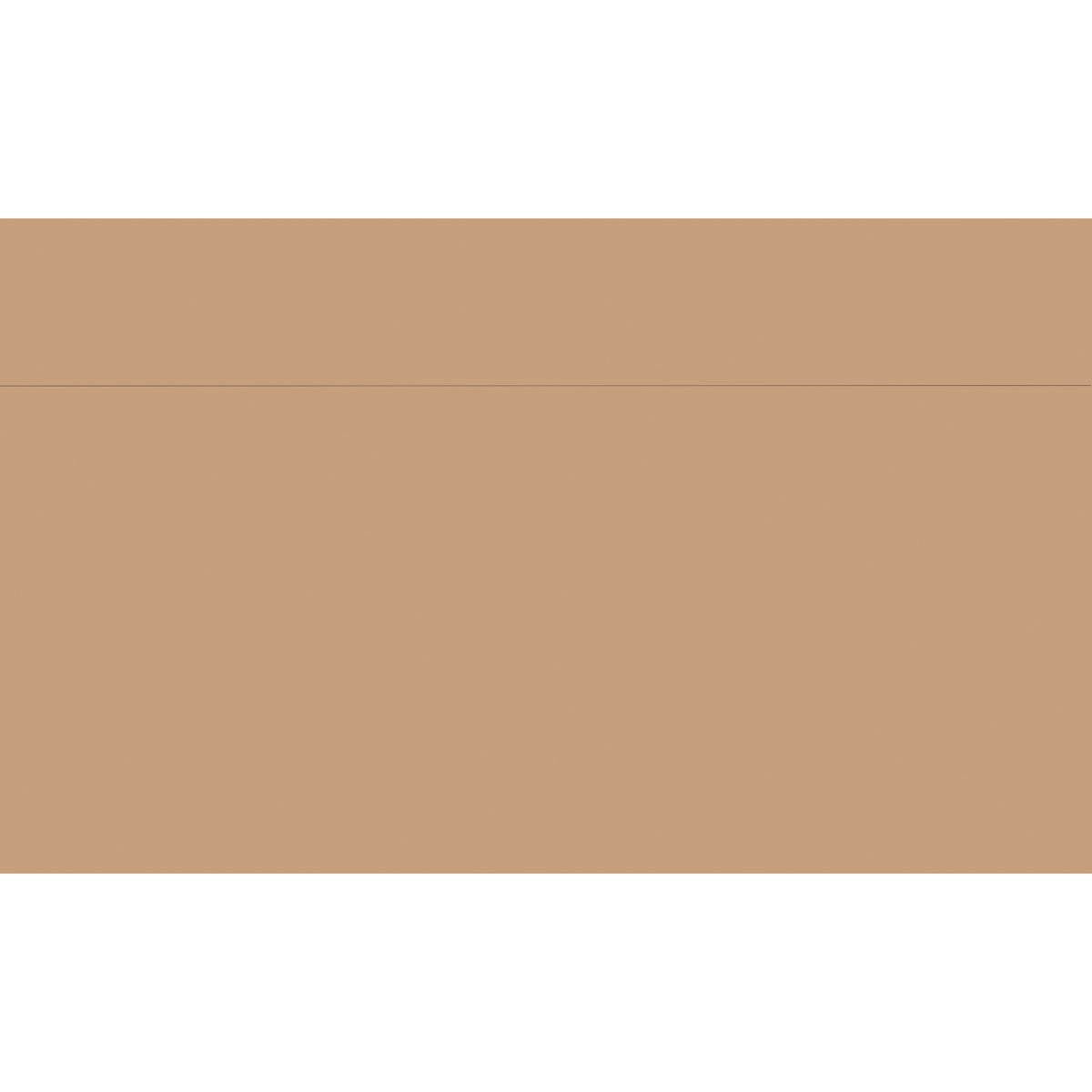 A simple, light brown, rectangular envelope, resembling the packaging of Duni GmbH tissue napkins 33 x 32 cm 1-ply dispenser fold Eco brown (750 pieces), is depicted sealed on a white background, without visible markings or decorations.