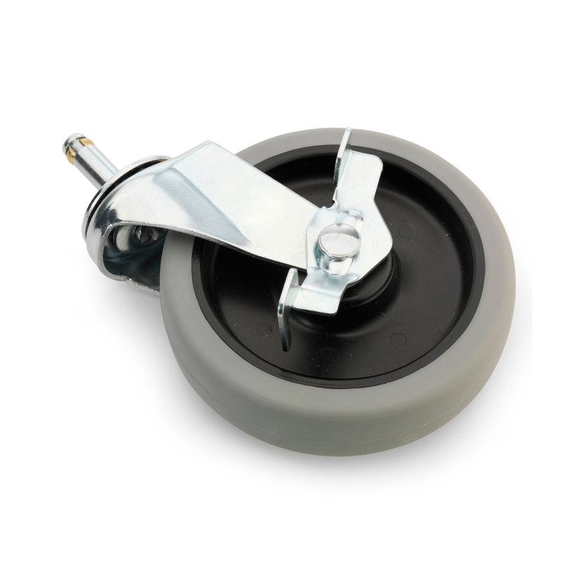 Numatic swivel castor with brake, gray