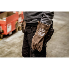 NITRAS SAFE PRO, Schweißerhandschuhe, braun, EN 388, EN 12477 Spaltleder | Packung (12 Paare)