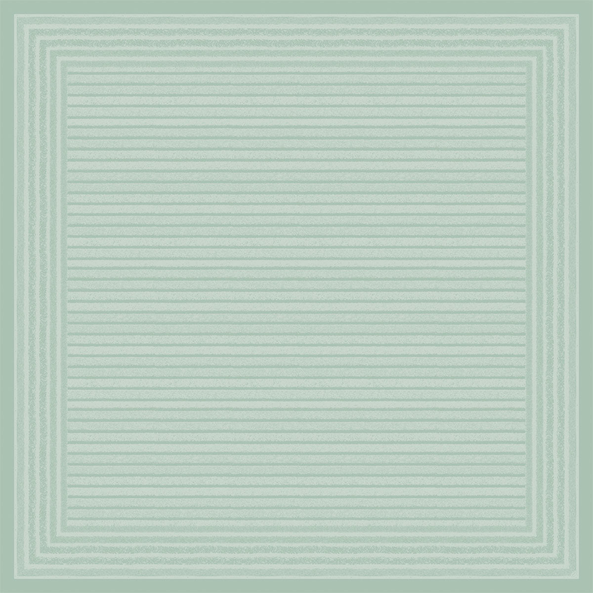 Die Dunicel Mitteldecke 84x84 cm in mint von Duni GmbH hat ein pastellgrünes, quadratisches Design mit gleichmäßig verteilten horizontalen Linien und geschichteten rechteckigen Rändern, erhältlich in einer Packung mit 20 Stück.