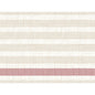 Ein gewebtes Stoffmuster mit hellbeigen und cremefarbenen Querstreifen sowie einem bordeauxroten Streifen, das den eleganten Look der Duni GmbH Bio-Dunicel-Sets 30x40 Rigato Bordeaux Tischsets (Packung 100 Stück) mit einer groben, sich wiederholenden Textur widerspiegelt.