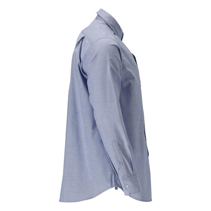 Shirt, classic fit, stretch, light blue