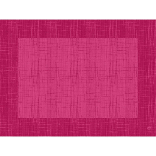 Das Bio-Dunicel-Sets 30x40 Linnea fuchsia von Duni GmbH zeichnet sich durch ein rosa und magentafarbenes Kreuzschraffur-Design mit einem dunkleren magentafarbenen Rand aus - eine umweltfreundliche Tischsets Wahl für elegante Events. 1 Packung im Karton.