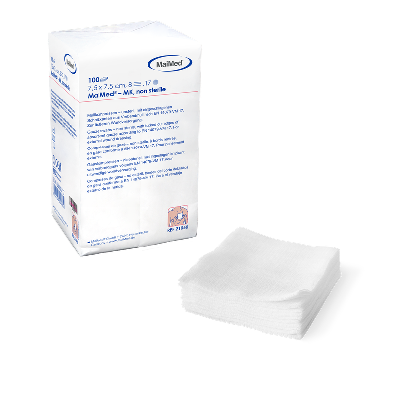 MaiMed-MK-unsterile gauze compresses of 100 pieces/paper bag