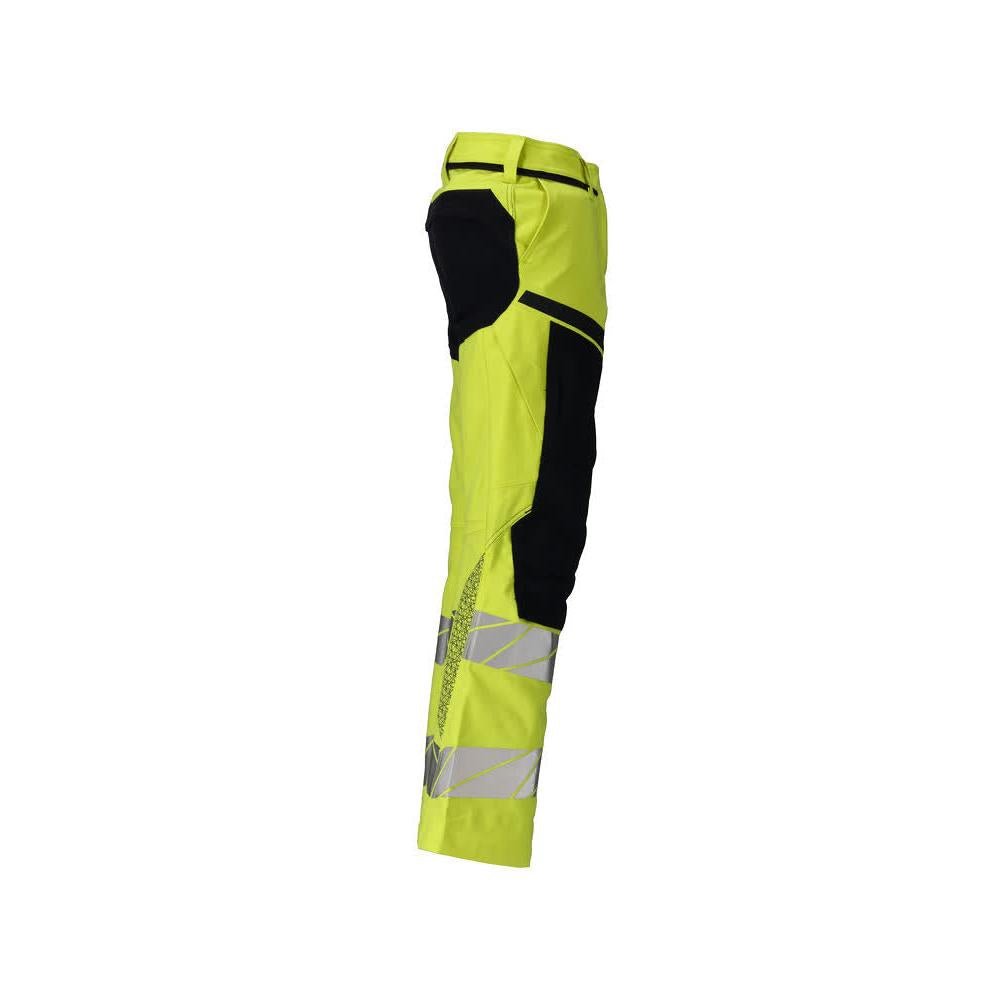 Hose, Damen,DIAMOND, Knietaschen,Stretch Hose Multisafe, hi-vis gelb/schwarzblau