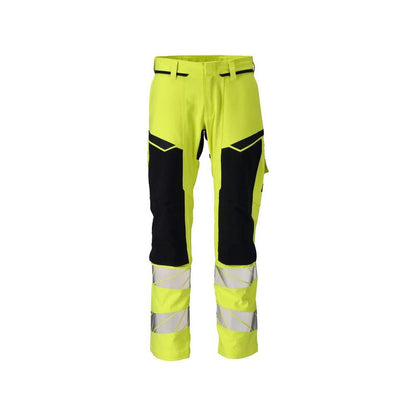Hose, Knietaschen,ULTIMATE STRETCH Hose Multisafe, hi-vis gelb/schwarzblau