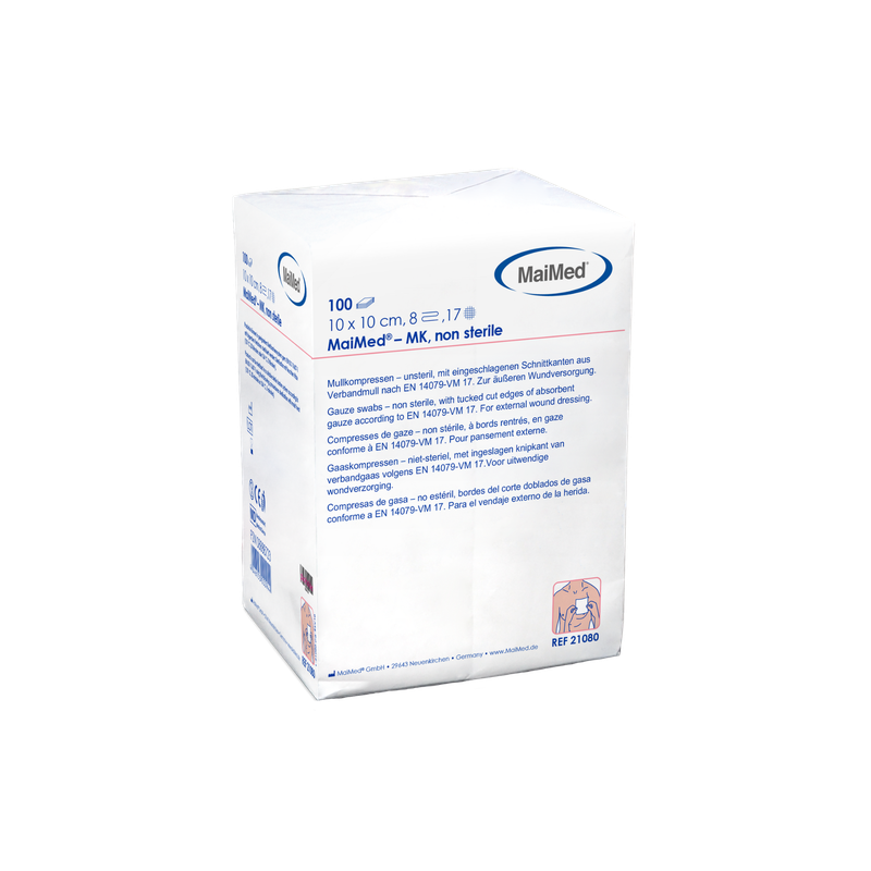 MaiMed-MK-unsterile gauze compresses of 100 pieces/paper bag