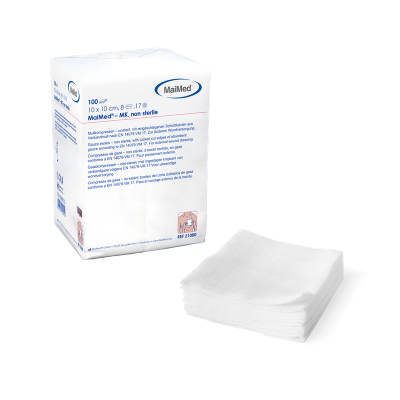 MaiMed-MK-unsterile gauze compresses of 100 pieces/paper bag