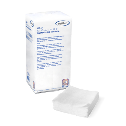 MaiMed-MK-unsterile gauze compresses of 100 pieces/paper bag