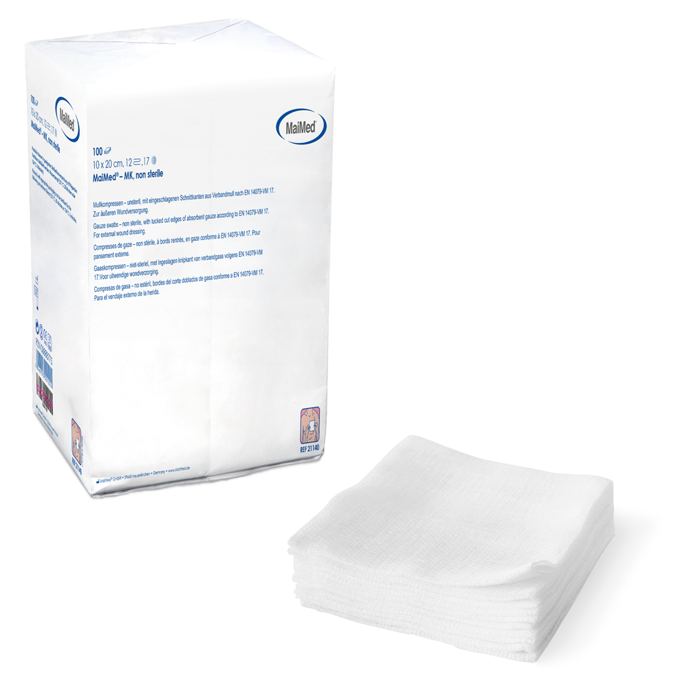 MaiMed-MK-unsterile gauze compresses of 100 pieces/paper bag