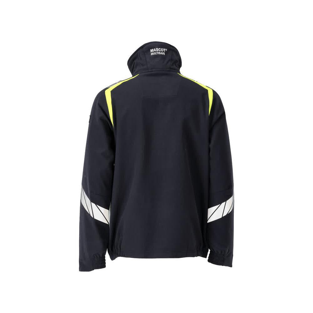 Jacke, ULTIMATE STRETCH Arbeitsjacke Multisafe, schwarzblau/hi-vis gelb