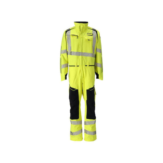 Overall, Knietaschen, Stretch-Einsätze Kombination Multisafe, hi-vis gelb/schwarzblau