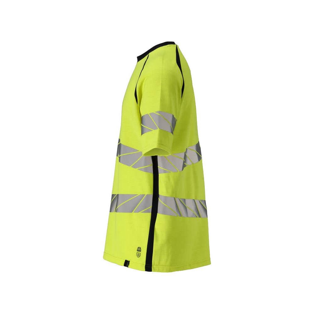 T-shirt, modern fit T-shirt Multisafe, hi-vis yellow/black-blue