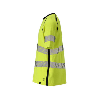 T-shirt, modern fit T-shirt Multisafe, hi-vis yellow/black-blue