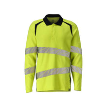 Polo-Shirt, Langarm Polo-shirt Multisafe, hi-vis gelb/schwarzblau