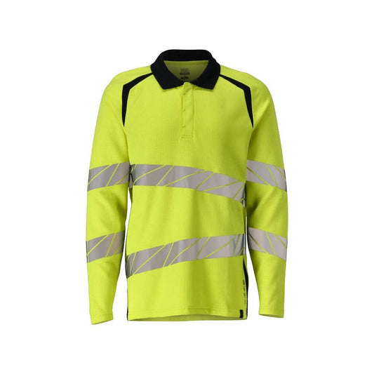 Polo-Shirt, Langarm Polo-shirt Multisafe, hi-vis gelb/schwarzblau