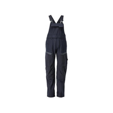 Dungarees, knee pockets, stretch inserts Multisafe dungarees, black blue/hi-vis yellow