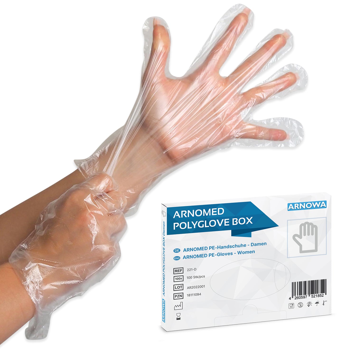 ARNOWA ARNOMED POLYGLOVE BOX - Einmalhandschuhe ARN-221-D