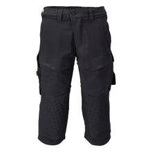 Dreiviertel-Hose, Knietaschen, Stretch Handwerker-Dreiviertel-Hose, schwarzblau