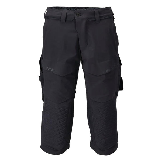 Dreiviertel-Hose, Knietaschen, Stretch Handwerker-Dreiviertel-Hose, schwarzblau