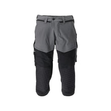 Three-quarter trousers, knee pockets, stretch craftsman three-quarter trousers, anthracite grey/black