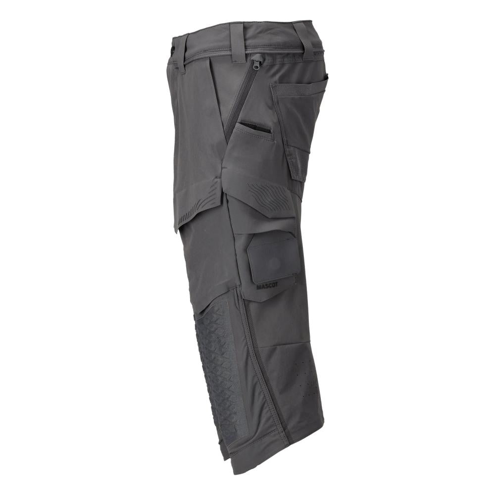 Dreiviertel-Hose, Knietaschen, Stretch Handwerker-Dreiviertel-Hose, Anthrazitgrau