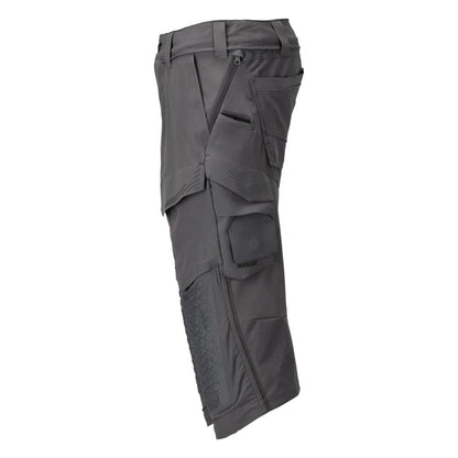 Dreiviertel-Hose, Knietaschen, Stretch Handwerker-Dreiviertel-Hose, Anthrazitgrau