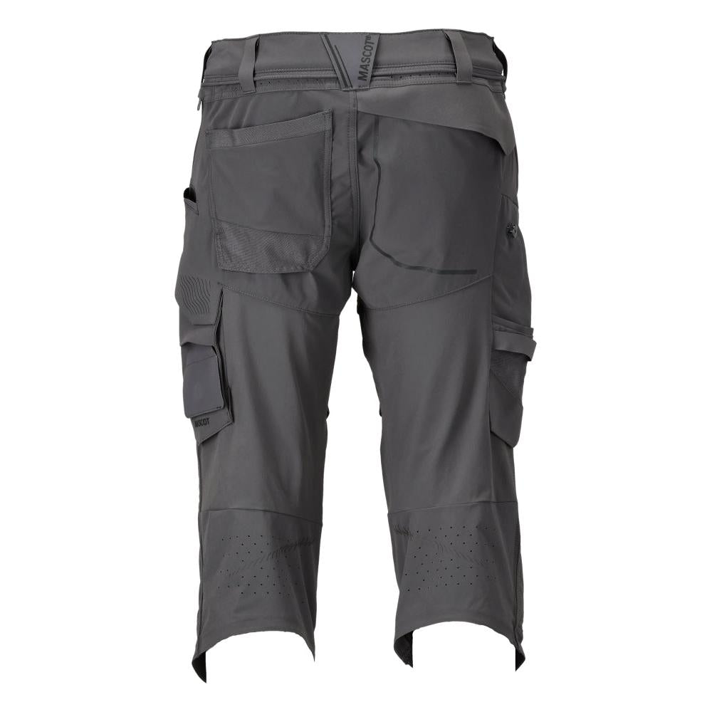 Dreiviertel-Hose, Knietaschen, Stretch Handwerker-Dreiviertel-Hose, Anthrazitgrau