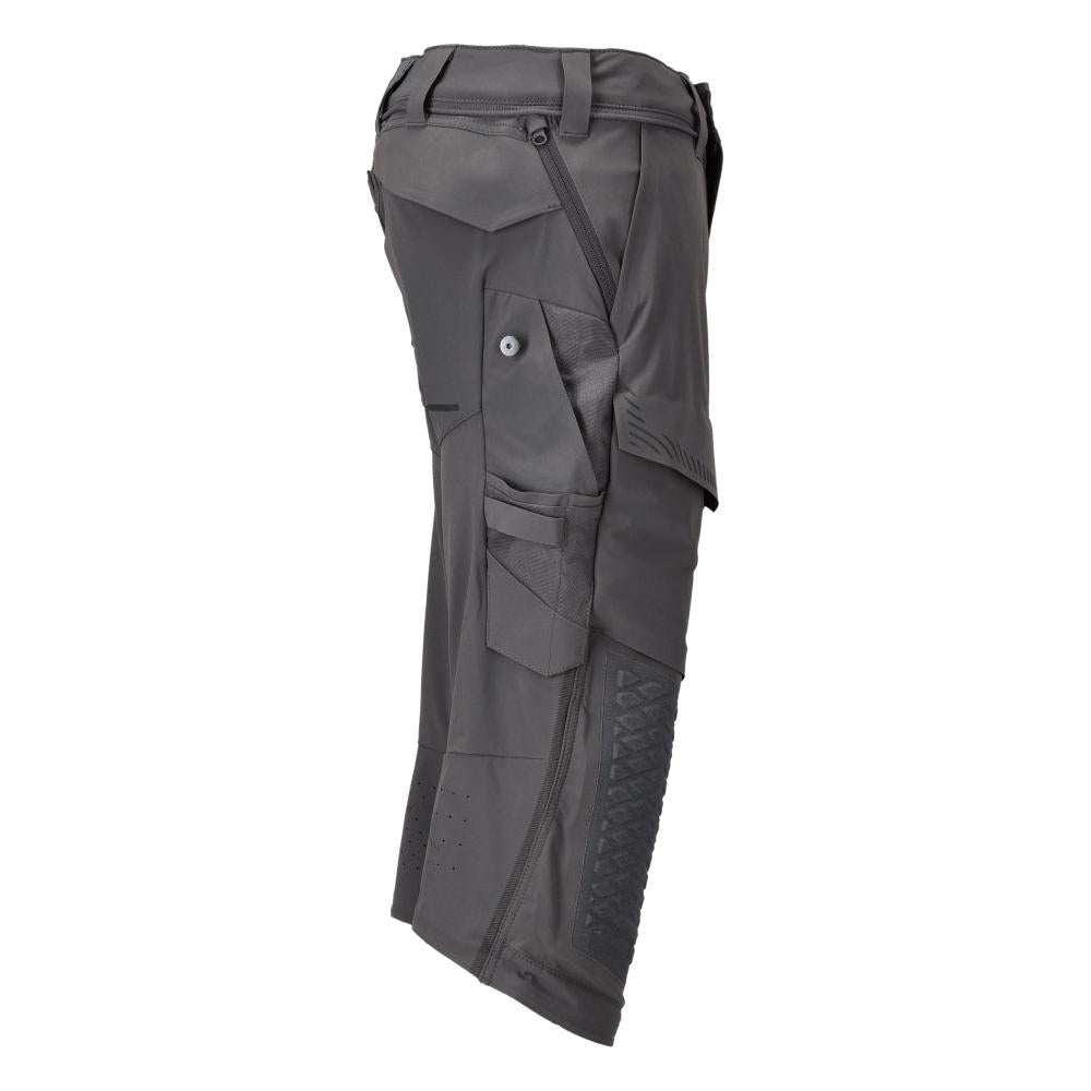 Dreiviertel-Hose, Knietaschen, Stretch Handwerker-Dreiviertel-Hose, Anthrazitgrau