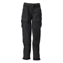 Trousers with knee pockets, women's trousers, black