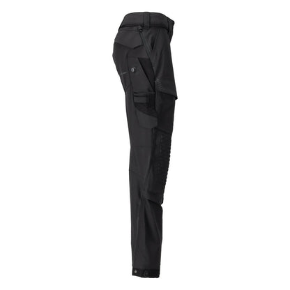 Hose mit Knietaschen, Damen Hose, schwarz