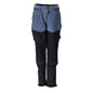 Trousers with knee pockets, women's trousers, stone blue/black blue
