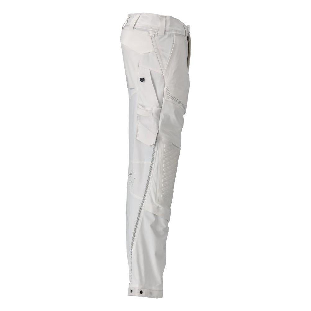 Trousers, knee pockets, stretch, light trousers, white