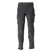 Trousers, knee pockets, stretch, light trousers, black