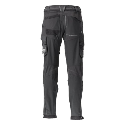 Trousers, knee pockets, stretch, light trousers, black