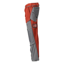Trousers, knee pockets, stretch, light trousers, autumn red/anthracite grey