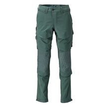 Trousers, knee pockets, stretch, light trousers, forest green